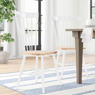 White wooden chair online with arms